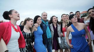 04.04.2014., Zadar – Australac Jason Grdovich zaprosio je svoju djevojku na Morskim Orguljama nakon devet godina veze, a cinu su svjedocili popularni pjevac Mladen Grdovic, gradonacelnik Bozidar Kalmeta, predsjednik zadarske TZ Zvonko Supe te mnogi medi