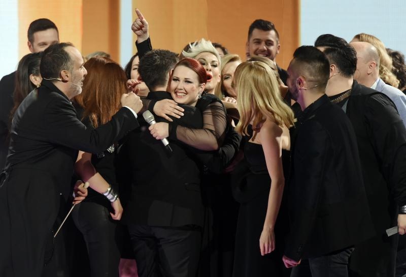 Ruža Janjiš pobjednica je druge sezone show-a “The Voice, najljepši glas Hrvatske”. Photo: Davor Višnjić/PIXSELL