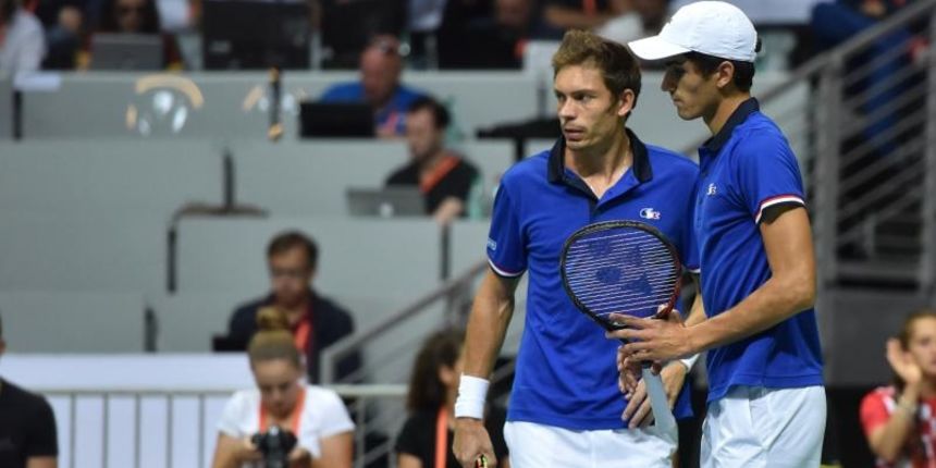 Zadar – Polufinale Davis Cupa, Hrvatska – Francuska, parovi, Marin Cilic, Ivan Dodig – Pierre-Hugues Herbert, Nicolas Mahut. Photo: Hrvoje Jelavic/PIXSELL Zadar – Polufinale Davis Cupa, Hrvatska – Francuska, parovi, Marin Cilic, Ivan Dodig – Pierre-Hugues Herbert, Nicolas Mahut. Photo: Hrvoje Jelavic/PIXSELL