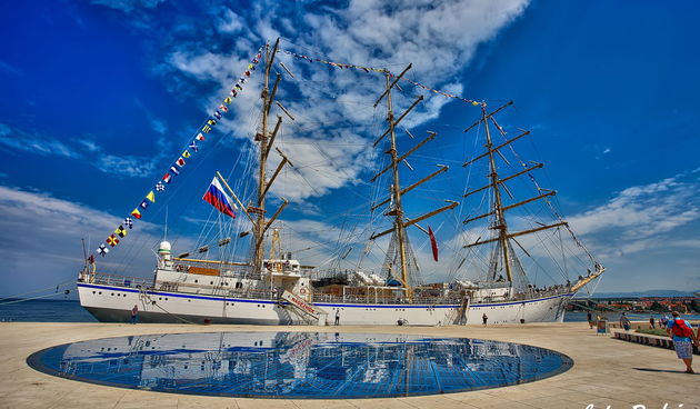Ruski školski jedrenjak “Nadežda” u zadarskoj luci, foto: Roberto Lerga