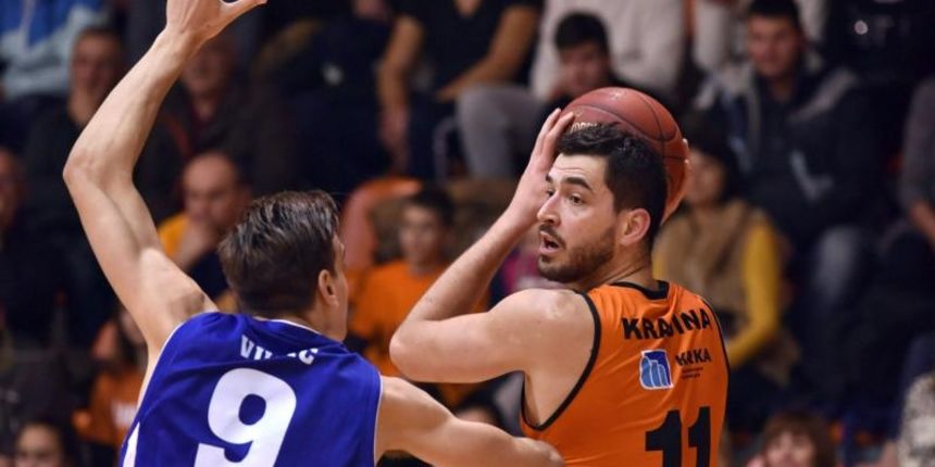dvorana Baldekin, Sibenik – 13. kolo A-1 Hrvatske kosarkaske lige, GKK Sibenik – KK Kvarner. Kristijan Krajina. Photo: Hrvoje Jelavic/PIXSELL