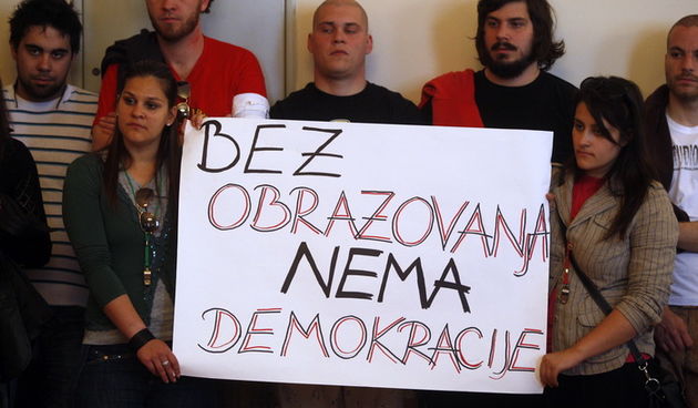 Zadarski studenti zauzeli Sveuciliste, Foto: Jure Miskovic / CROPIX