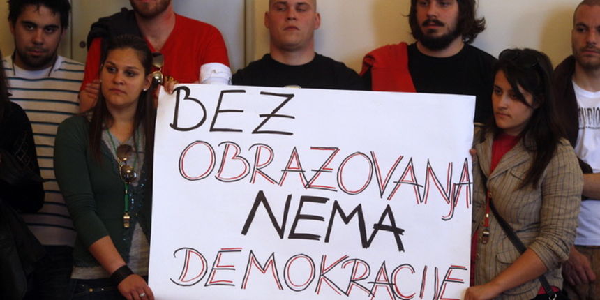 Zadarski studenti zauzeli Sveuciliste, Foto: Jure Miskovic / CROPIX Zadarski studenti zauzeli Sveuciliste, Foto: Jure Miskovic / CROPIX