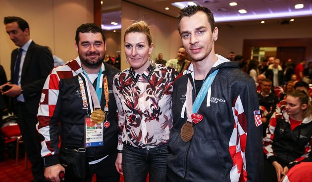 Dino Sokolovic, Janica Kostelic, Bruno Bosnjak.