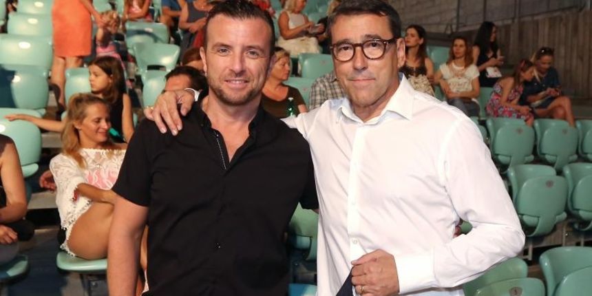 Poznati na otvaranju Sibenskog plesnog festivala. Igor Kirov, Dinko Bogdanic. Photo: Dusko Jaramaz/PIXSELL