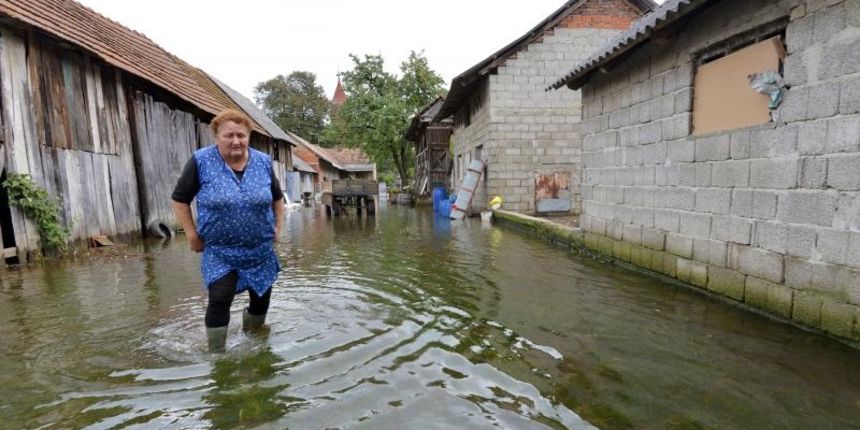 Hrastovljan, Mnoga sela kroz koja protjecu rijeke Plitvica i Bednja poplavljena su zbog visokog vodostaja i podizanja podzemnih voda, poplave Photo: Marko Jurinec/PIXSELL