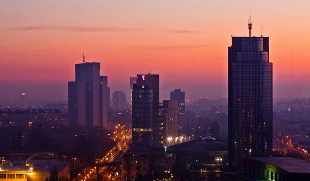 Zagreb, 160111.
Panorama Zagreba sa Hotela Westin, pogled na Cibonin Toranj, Zgradu T-Mobile-a i Zagrepcanku.
Foto: Zvonimir Barisin / CROPIX