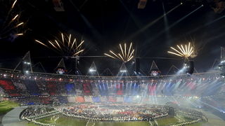 London, 270712.
Olimpijski stadion.
Svecano otvaranje Olimpijskih Igra u Londonu.
Na fotografiji: .
Foto: Drago Sopta / CROPIX