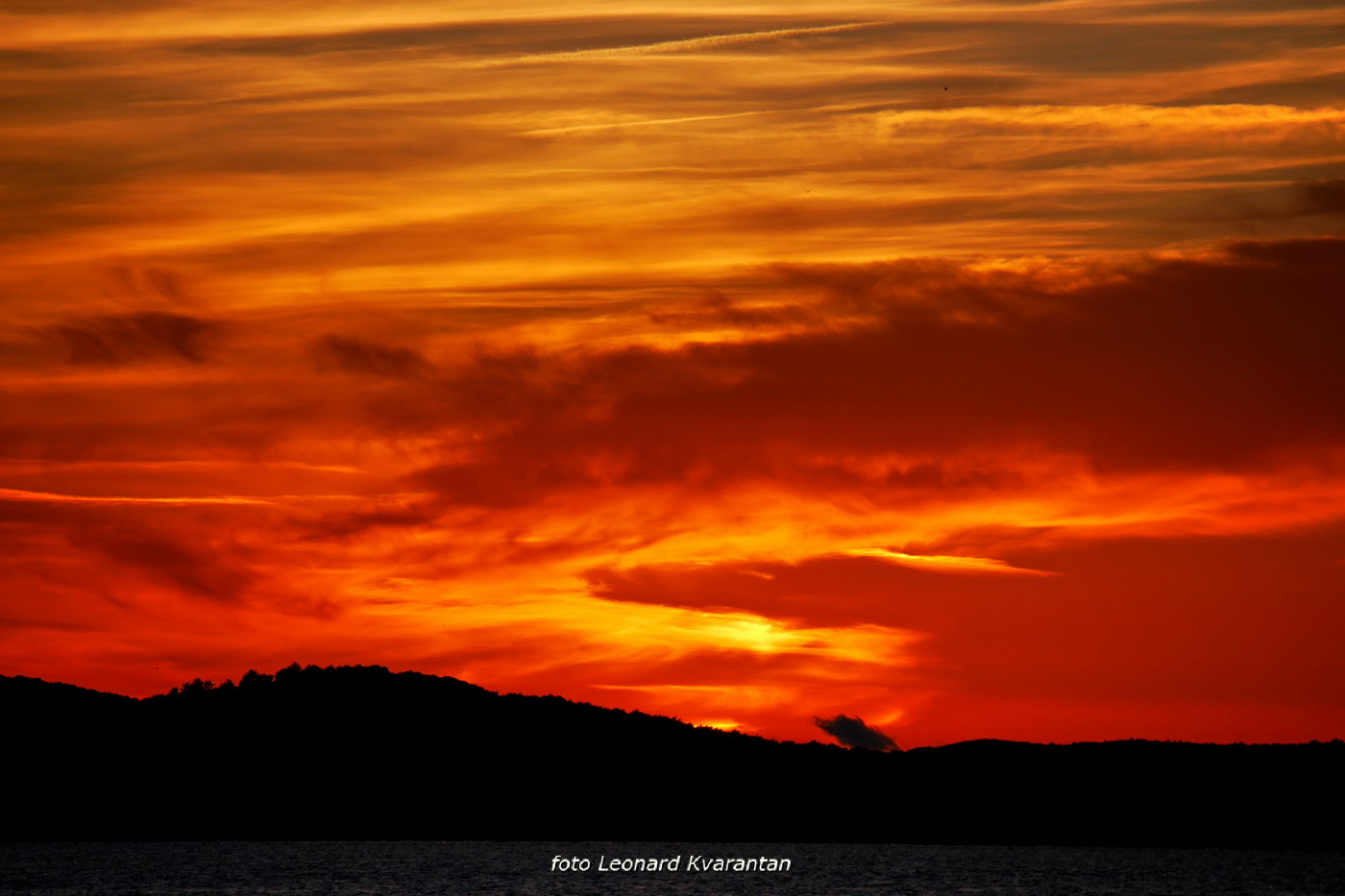 Prekrasan listopadski zalazak sunca u Zadru Prekrasan listopadski zalazak sunca u Zadru