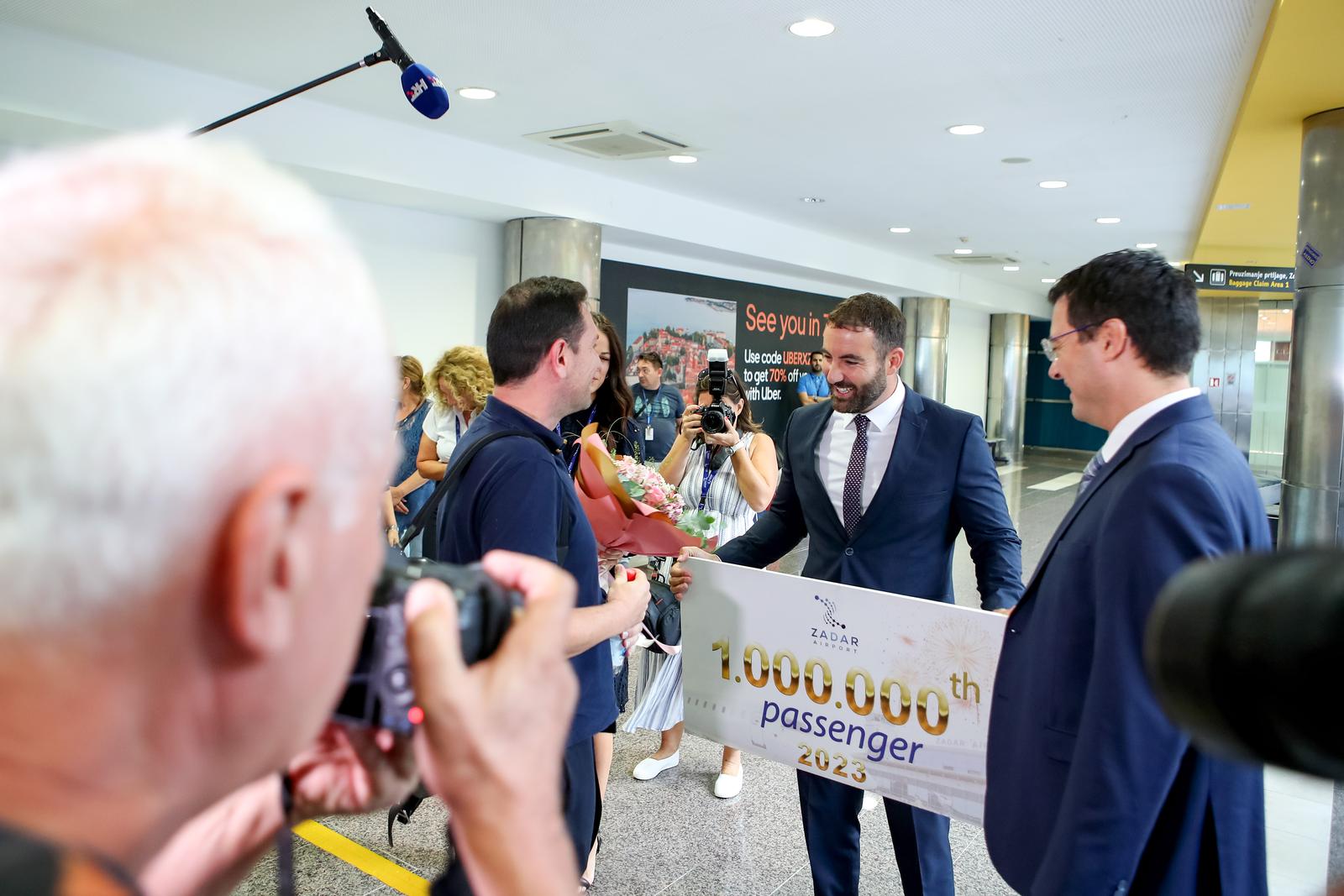 Milijunti putnik sletio u Zračnu luku Zadar