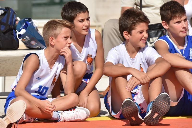 Kid’s Day na Forumu: Vassilis Spanoulis s klincima zaigrao basket 3na3, Foto: Dino Stanin/PIXSELL