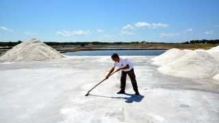 Nin – Povijesni gradic Nin pokraj Zadra za svoju prepoznatljivost ima nadaleko poznatu i najstariju hrvatsku solanu. Pod geslom “Prica o soli…” i dan danas se sol proizvodi na tradicionalan nacin. Photo: Damir Spehar/PIXSELL Nin – Povijesni gradic Nin pokraj Zadra za svoju prepoznatljivost ima nadaleko poznatu i najstariju hrvatsku solanu. Pod geslom “Prica o soli…” i dan danas se sol proizvodi na tradicionalan nacin. Photo: Damir Spehar/PIXSELL