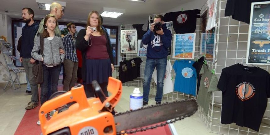 Varazdin – Otvorenjem izlozbe 10. godina TFF zapoceo je Trash film festival. Photo: Marko Jurinec/PIXSELL