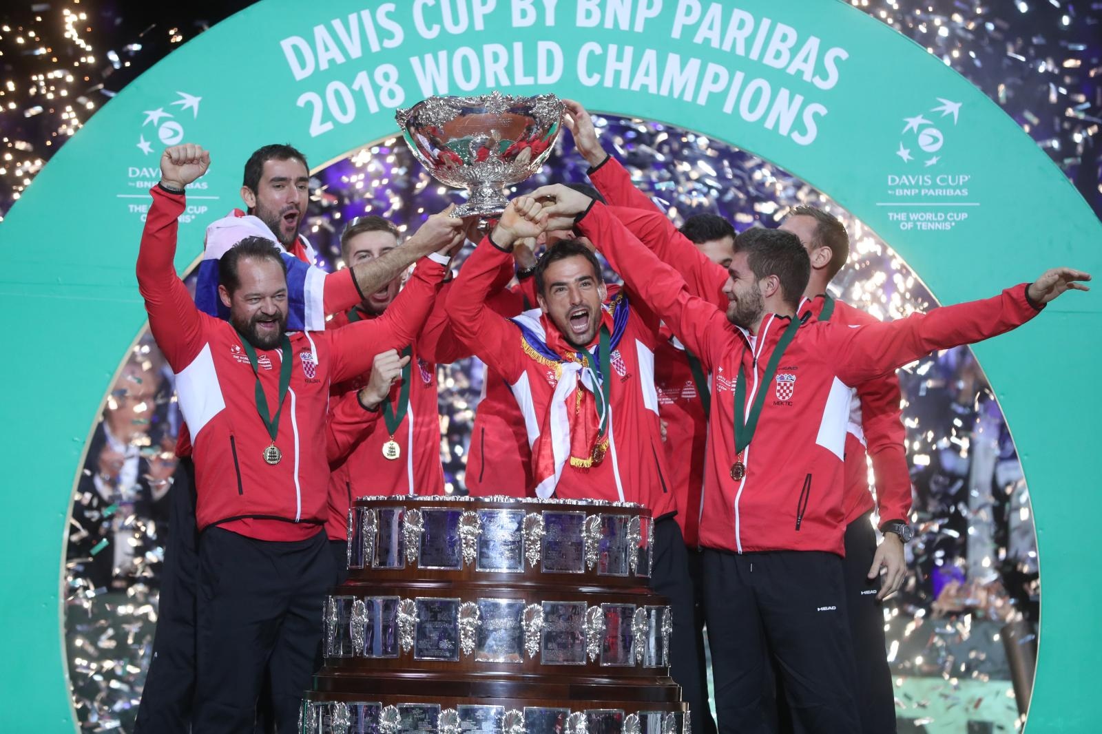 Veliko slavlje hrvatskih tenisača nakon osvajanja Davis Cupa