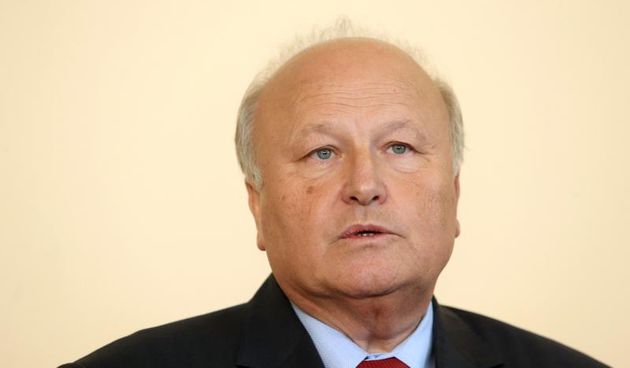 U velikoj dvorani Ministarstva financija Slavko Linic je na konferenciji za medije govorio o ostavci na mjestu ministra financija koju je danas i sluzbeno objavio premijer Zoran Milanovic. Photo: Sanjin Strukic/PIXSELL