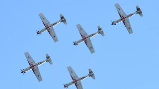 Šibenik: Akrobacijska grupa Krila oluje nakon 8 godina nastupila na Dječjem festivalu, Photo: Dusko Jaramaz/PIXSELL