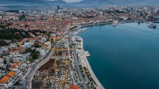 Split: Pogled iz zraka na mjesto gdje je bio hotel Marjan