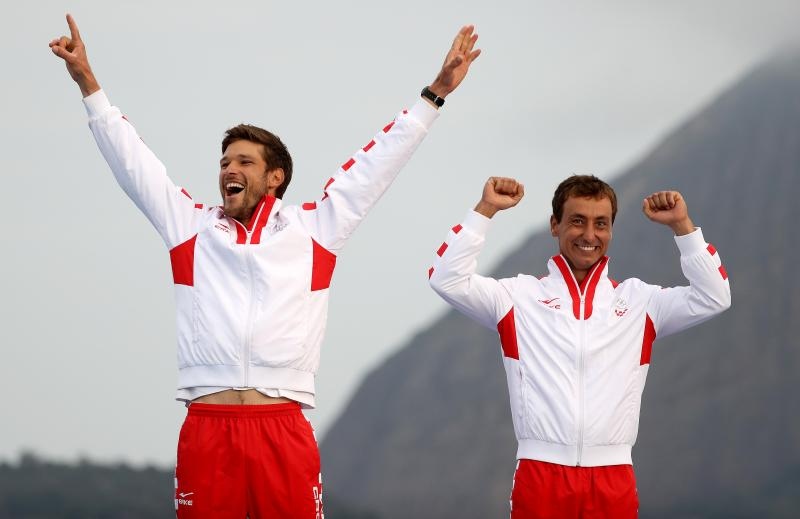 Rioe de Janeiro. Olimpijski prvaci u klasi 470, Šime Fantela i Igor Marenić. Photo. Igor Kralj/PIXSELL Rioe de Janeiro. Olimpijski prvaci u klasi 470, Šime Fantela i Igor Marenić. Photo. Igor Kralj/PIXSELL