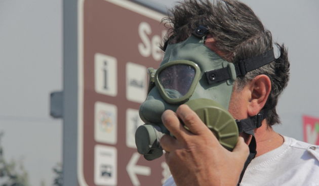 Novi Vinodolski, 230712.Rano jutros buknuo je veliki pozar izmedju Novog Vinodolskog i Selca. Zbog pozara zatvorena je Jadranska magistrala a nesto prije 11 h pocela je evakuacija autokampa Selce.Foto: Alen Medjic / Cropix