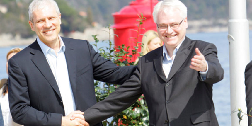 Opatija, 240310. Danas su se u Opatiji susreli Hrvatski predsjednik Ivo Josipovic i Srbijanski Boris Tadic. Foto: Zeljko Sop / CROPIX