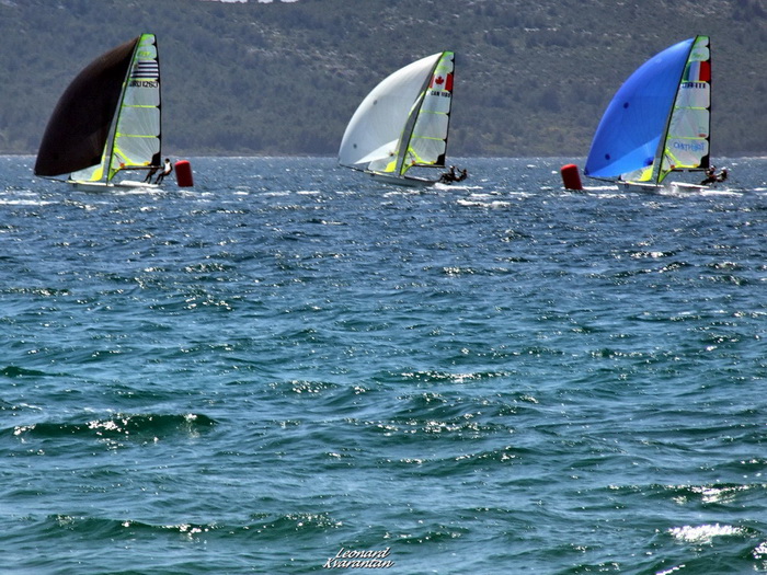 Jedrenje: SP klase 49er – drugi dan 8. svibnnja 2012, Foto: Leonard Kvarantan Jedrenje: SP klase 49er – drugi dan 8. svibnnja 2012, Foto: Leonard Kvarantan