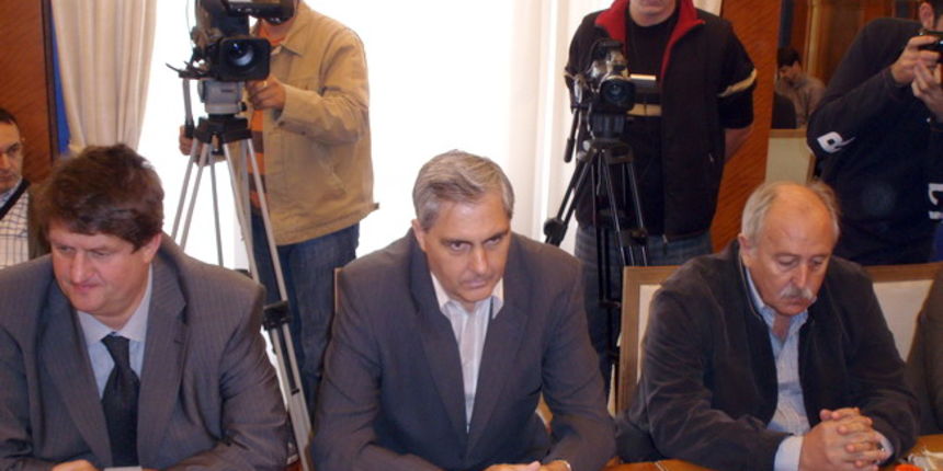 Lisac, Lorbek i Bilic u Gradskoj vijecnici (Foto:Mladen Malik)
