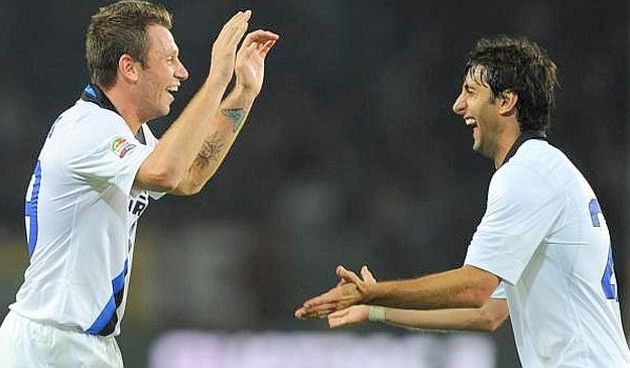 Antonio Cassano i Diego Milito, foto: gazzetta.it