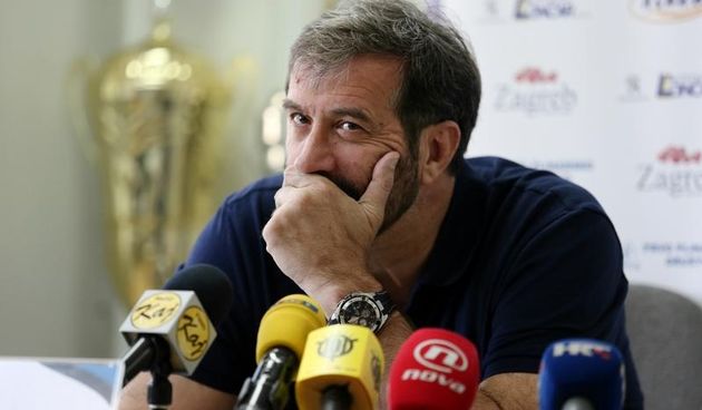 21.04.2016., Zagreb – Konferencija za medije RK Prvo plinarsko drustvo Zagreb uoci cetvrtfinala VELUX EHF Lige prvaka s PSG-om. Trener Veselin Vujovic. Photo: Dalibor Urukalovic/PIXSELL