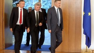 Predsjednica RH primila predstavnike Domoljubne koalicije i Hrvatska raste na konzultacije. Foto: Goran Stanzl/PIXSELL