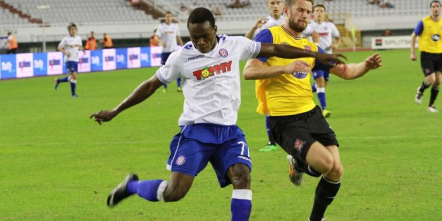 24.07.2014., Splt, Europa League, druga kvalifikacijska utakmica Hajduk – Dundalk Jean Evrard Kouassi. Photo: Ivana Ivanovic/PIXSELL 24.07.2014., Splt, Europa League, druga kvalifikacijska utakmica Hajduk – Dundalk Jean Evrard Kouassi. Photo: Ivana Ivanovic/PIXSELL