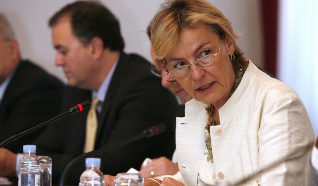 Zagreb, 281010. 
Hrvatski Sabor.
Sjednica nacionalnog odbora za odnose sa EU.
Na fotografiji: predsjednica Vesna Pusic.
Foto: Damjan Tadic / CROPIX