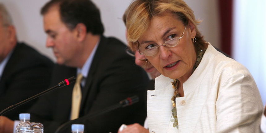 Zagreb, 281010. 
Hrvatski Sabor.
Sjednica nacionalnog odbora za odnose sa EU.
Na fotografiji: predsjednica Vesna Pusic.
Foto: Damjan Tadic / CROPIX