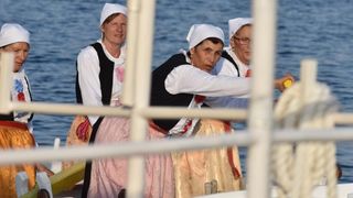 Krapanj: Održana tradicionalna ženska regata gajeta na vesla. Photo: Hrvoje Jelavić/PIXSELL Krapanj: Održana tradicionalna ženska regata gajeta na vesla. Photo: Hrvoje Jelavić/PIXSELL