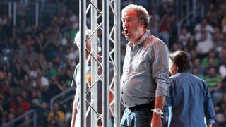 Zagreb – U Areni odrzan veliki automobilisticki spektakl Top Gear Live, koji se temelji na kultnoj BBC-jevoj seriji voditelja Jeremyja Clarksona. Jeremy Clarkson, Richard Hammond, James May. Photo: Goran Jakus/PIXSELL