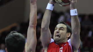 Katowice, 180909.
Dvorana Sport Arena Spodek.
Europsko prvenstvo u kosarci u Poljskoj, cetvrtfinale izmedju Slovenije i Hrvatske.
Na slici: Marko Popovic.
Foto: Drago Sopta  / CROPIX