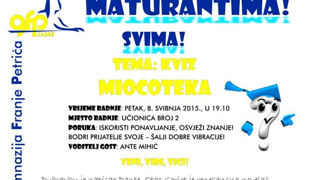 U petak treća “Miocoteka”