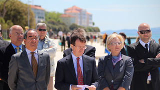 Svečanost polaganja J. Y. Costeau memorijalne ploče na Morskim orguljama