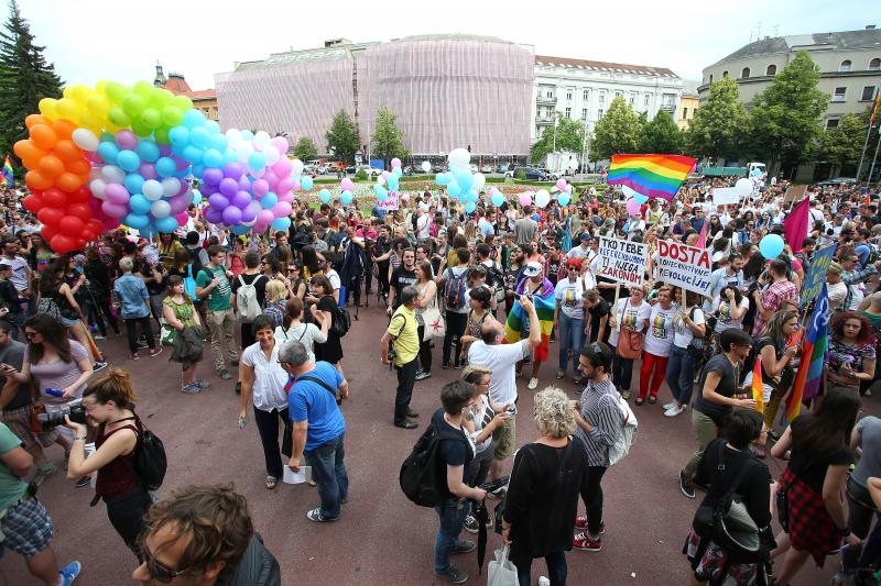 Održan je XV Zagreb Pride pod motom Još Hrvatska ni propala. Photo: PIXSELL Održan je XV Zagreb Pride pod motom Još Hrvatska ni propala. Photo: PIXSELL