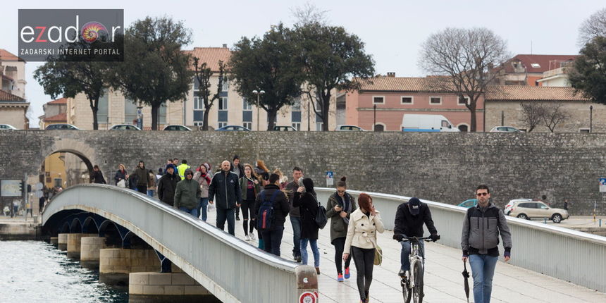 Đir po gradu 3. veljače 2017., zadarski most, most, oblačno, jugo
