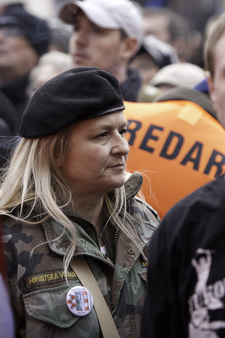 Zadarski branitelji na prosvjedu u Zagrebu 26. veljace 2011, Foto: Leo Banic Zadarski branitelji na prosvjedu u Zagrebu 26. veljace 2011, Foto: Leo Banic