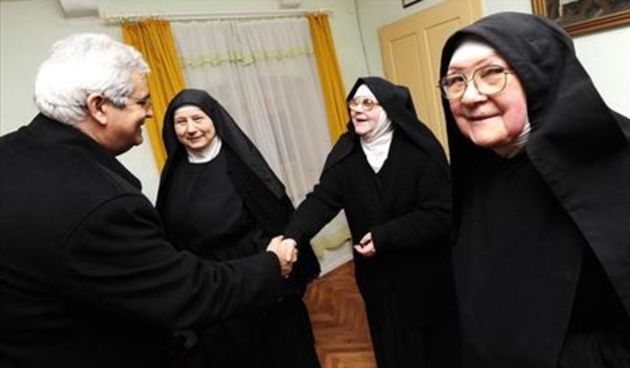 Gradonačelnik Županović u posjetu samostanu krajem prošle godine / Arhiv CROPIX