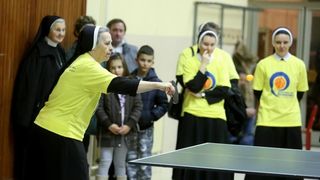 Zagreb: Sportske igre redovnica u OŠ Mato Lovrak. Photo: Goran Jakus/PIXSELL