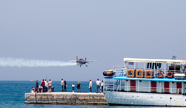Snimanje reklame za Adria Air Race 2011. nad zadarskim Poluotokom, Foto: Leo Banić ć