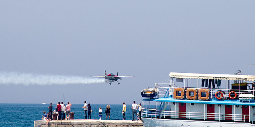 Snimanje reklame za Adria Air Race 2011. nad zadarskim Poluotokom, Foto: Leo Banić ć