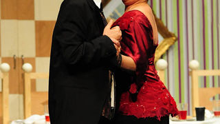 Zadar, 28.01.2013. snimio: Nenad Marčev 
HNK Šibenik 
Drama 
Bertolt Brecht: 
Pir malograđana 
redatelj: Dražen Ferenčina 
igraju: Žarko Potočnjak, Janko Popović – Volarić 
Helena Minić , Robert Ugrina, Vinko Štefanac 
Oriana Kunčić, Franka