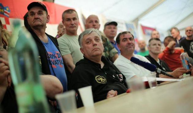 Atmosfera i detalji iz Braniteljskog satora u Savskoj 66 nakon zavrsenog prosvjeda na Markovom trgu. Photo: Grgur Zucko/PIXSELL