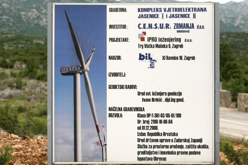 U opcini Jasenice zapoceli su pripremni radovi za podizanje vjetroelektrane. Projekt je predstavio nacelnik Martin Baricevic. Photo: Dino Stanin/PIXSELL U opcini Jasenice zapoceli su pripremni radovi za podizanje vjetroelektrane. Projekt je predstavio nacelnik Martin Baricevic. Photo: Dino Stanin/PIXSELL