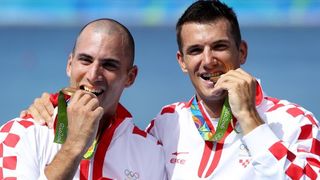 Rio de Janeiro, Brazil – Braća Sinkovic, Martin i Valent, osvajači su olimpijske zlatne medalje u utrci dvojaca na pariće.  Photo: Igor Kralj/PIXSELL