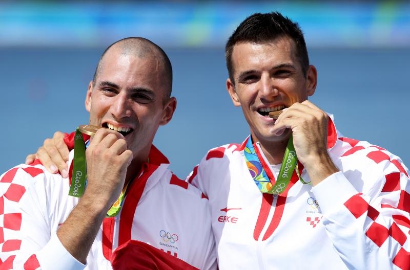 Rio de Janeiro, Brazil – Braća Sinkovic, Martin i Valent, osvajači su olimpijske zlatne medalje u utrci dvojaca na pariće.  Photo: Igor Kralj/PIXSELL