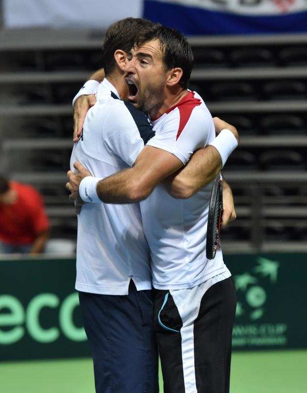 Davis Cup: Ivan Dodig/Marin Čilić – Nicolas Mahut/Pierre-Hugues Herbert 3-1. Photo. Hrvoje Jelavić/PIXSELL